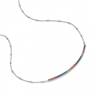 Silver necklace with Cubic Zirconia